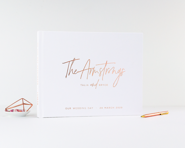 Real Foil Wedding Guest Book #083 by Starboard Press