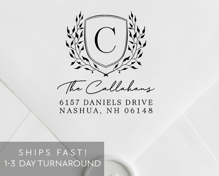 Return Address Stamp, Custom Rubber Stamp #050 by Starboard Press