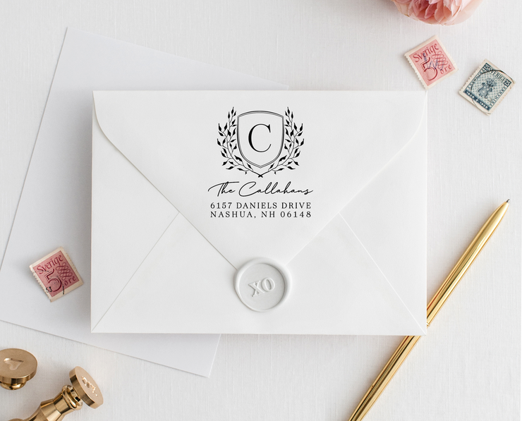 Return Address Stamp, Custom Rubber Stamp #050 by Starboard Press