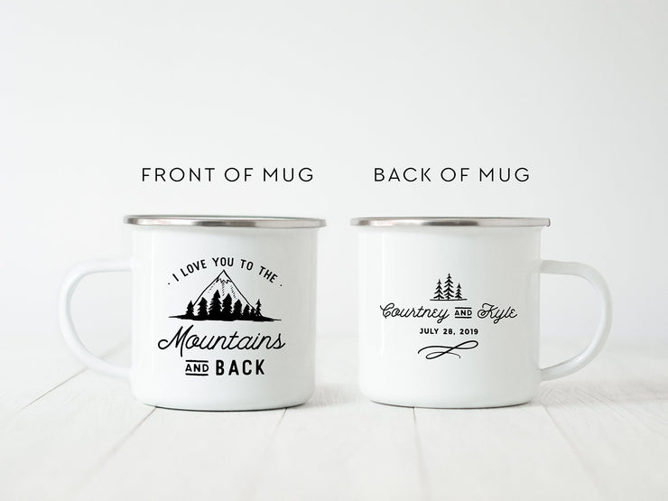 I Love You to the Mountains and Back Personalized Camp Mug #001 by Starboard Press - Starboard Press