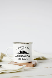 I Love You to the Mountains and Back Personalized Camp Mug #001 by Starboard Press - Starboard Press