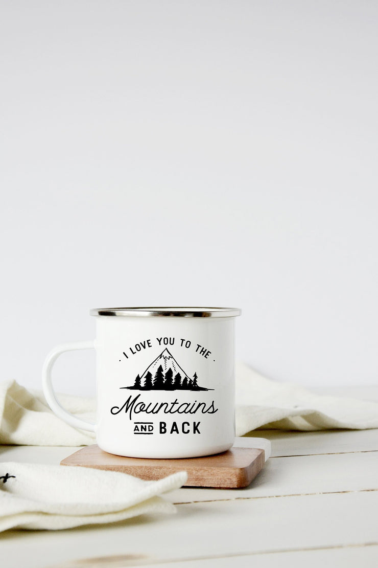 I Love You to the Mountains and Back Personalized Camp Mug #001 by Starboard Press - Starboard Press