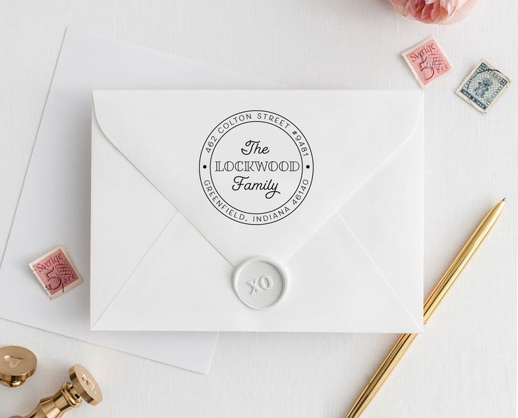 Return Address Stamp, Custom Rubber Stamp #051 by Starboard Press