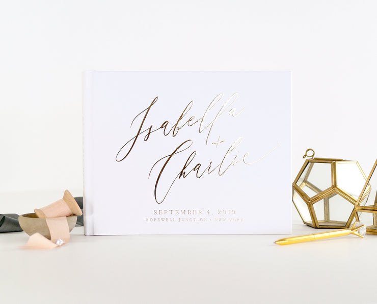 Real Foil Wedding Guest Book #001 by Starboard Press