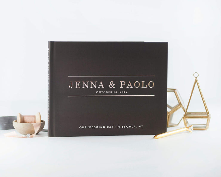Real Foil Wedding Guest Book #027 by Starboard Press