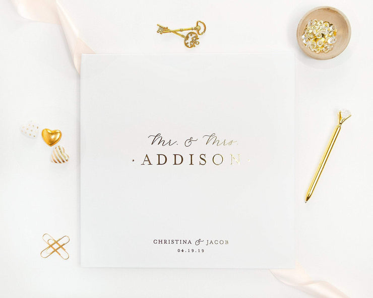 Real Foil Wedding Guest Book #138 by Starboard Press