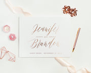 Real Foil Wedding Guest Book #140 by Starboard Press