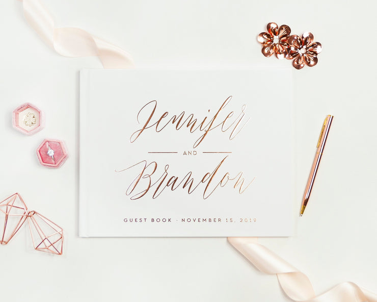Real Foil Wedding Guest Book #140 by Starboard Press