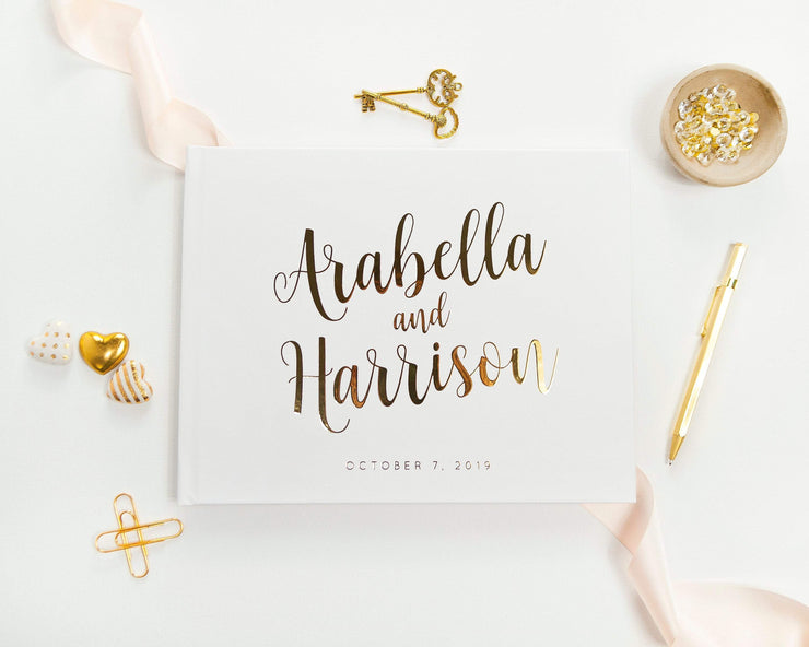 Real Foil Wedding Guest Book #152 by Starboard Press