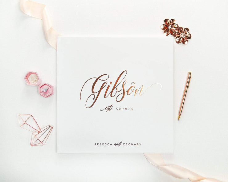 Real Foil Wedding Guest Book #158 by Starboard Press