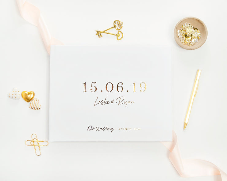 Real Foil Wedding Guest Book #160 by Starboard Press
