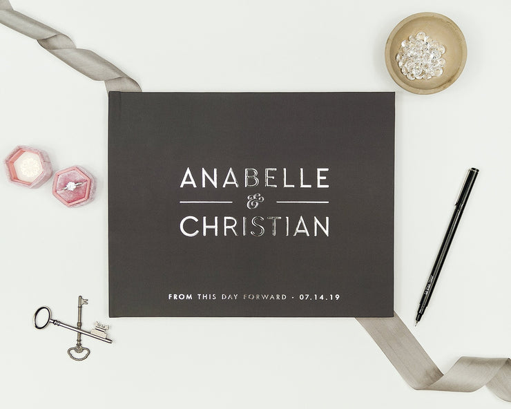 Real Foil Wedding Guest Book #171 by Starboard Press