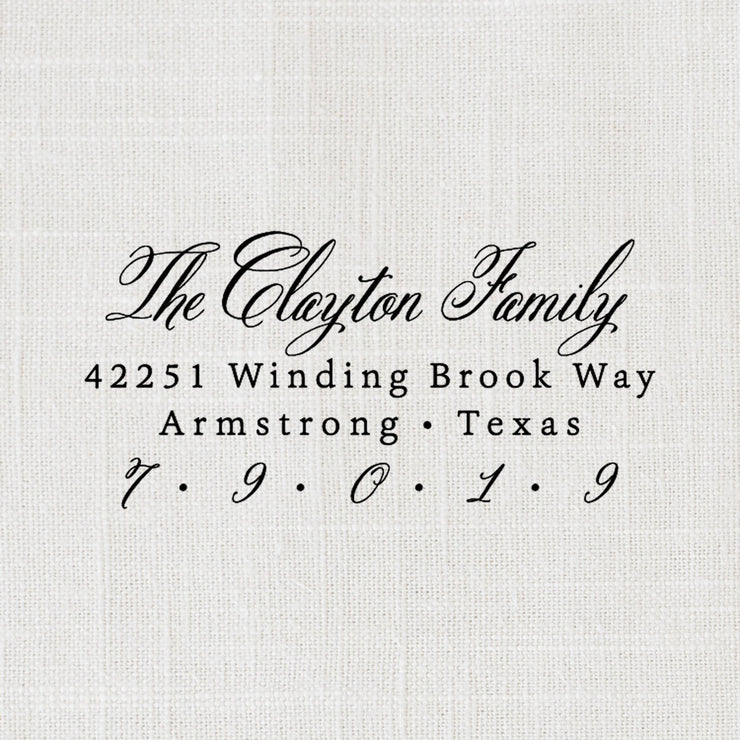 Return Address Stamp, Custom Rubber Stamp #002 by Starboard Press - Starboard Press