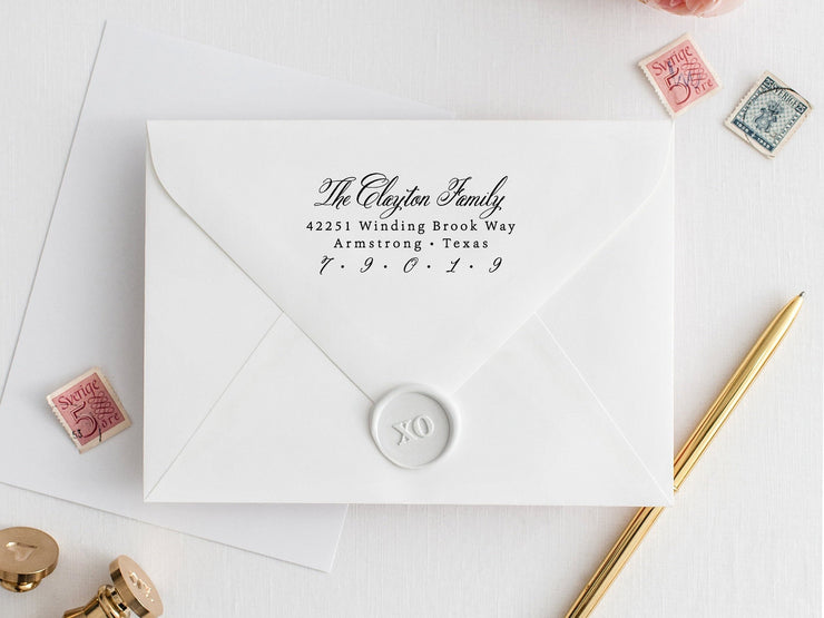 Return Address Stamp, Custom Rubber Stamp #002 by Starboard Press - Starboard Press