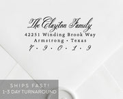 Return Address Stamp, Custom Rubber Stamp #002 by Starboard Press - Starboard Press