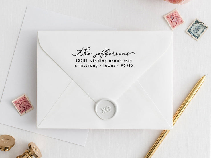 Return Address Stamp, Custom Rubber Stamp #004 by Starboard Press - Starboard Press