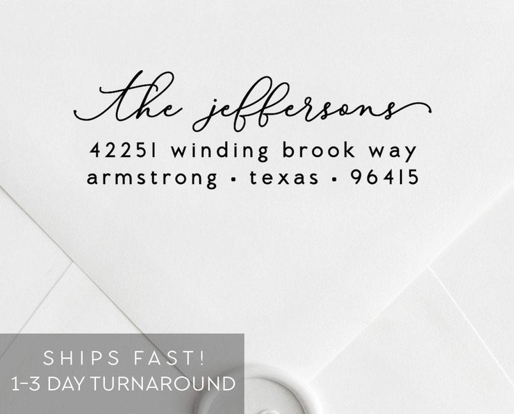 Return Address Stamp, Custom Rubber Stamp #004 by Starboard Press - Starboard Press