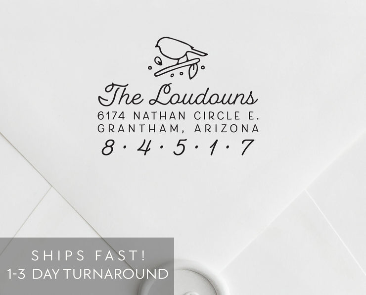 Return Address Stamp, Custom Rubber Stamp #008 by Starboard Press - Starboard Press