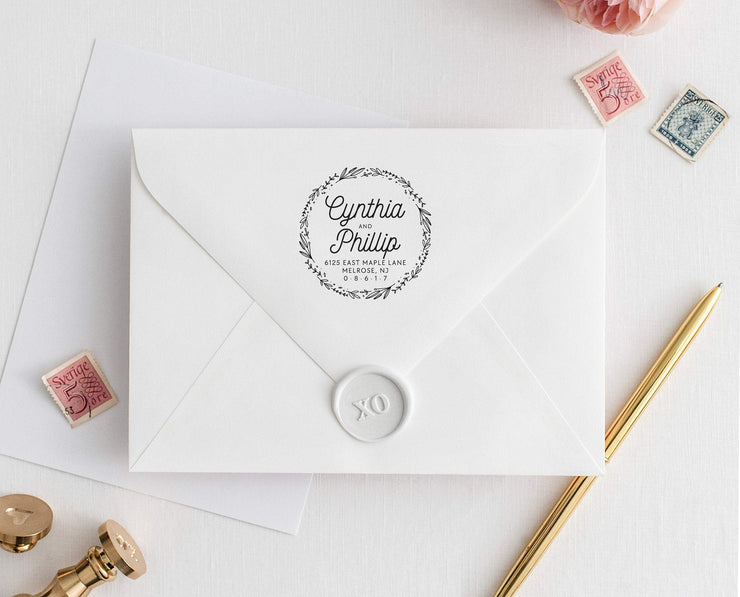 Return Address Stamp, Custom Rubber Stamp #009 by Starboard Press - Starboard Press