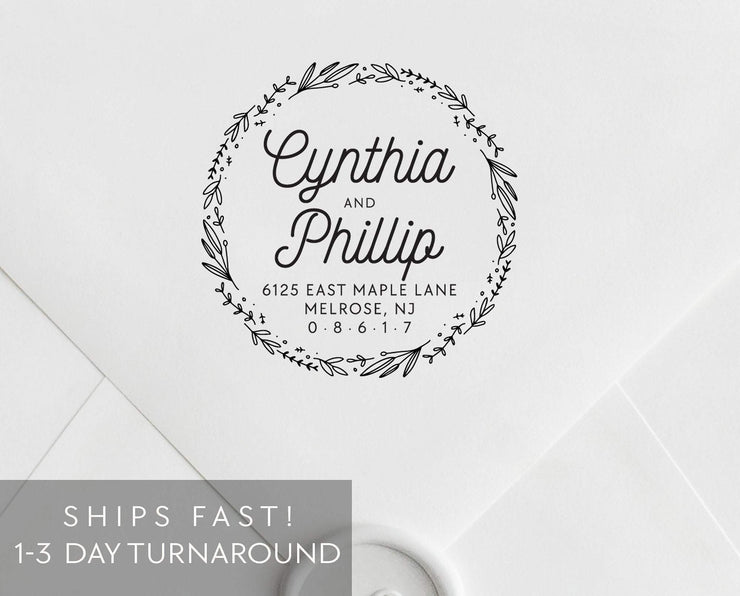 Return Address Stamp, Custom Rubber Stamp #009 by Starboard Press - Starboard Press