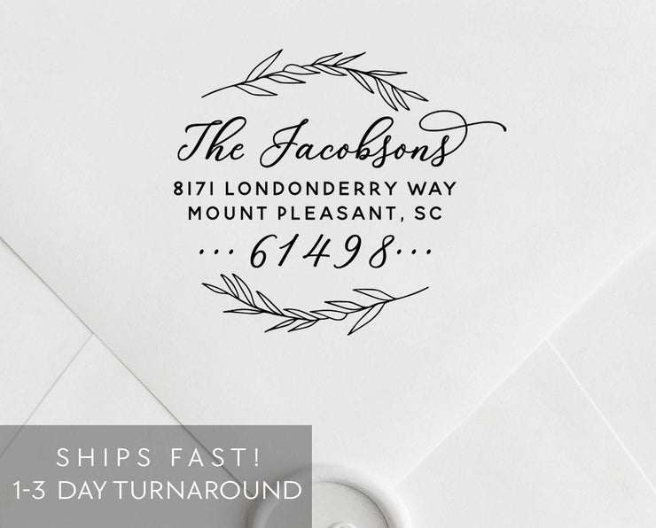Return Address Stamp, Custom Rubber Stamp #012 by Starboard Press - Starboard Press