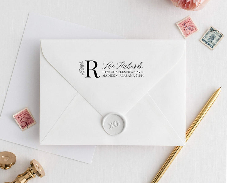 Return Address Stamp, Custom Rubber Stamp #014 by Starboard Press - Starboard Press