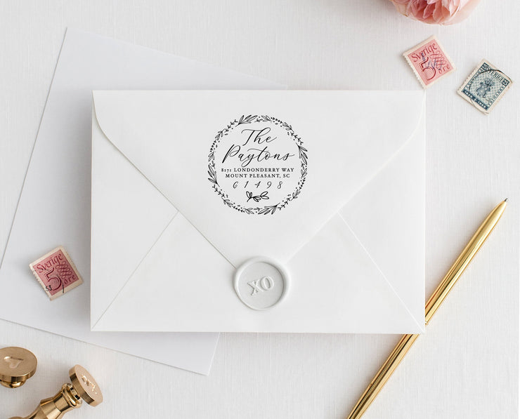 Return Address Stamp, Custom Rubber Stamp #016 by Starboard Press - Starboard Press