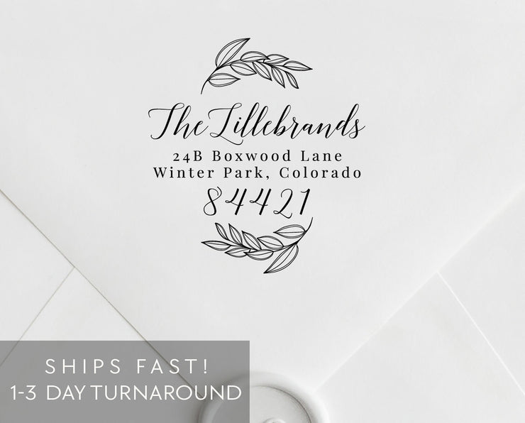 Return Address Stamp, Custom Rubber Stamp #020 by Starboard Press - Starboard Press