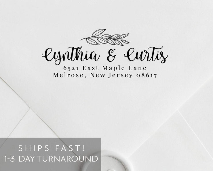 Return Address Stamp, Custom Rubber Stamp #022 by Starboard Press - Starboard Press