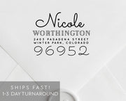 Return Address Stamp, Custom Rubber Stamp #024 by Starboard Press - Starboard Press