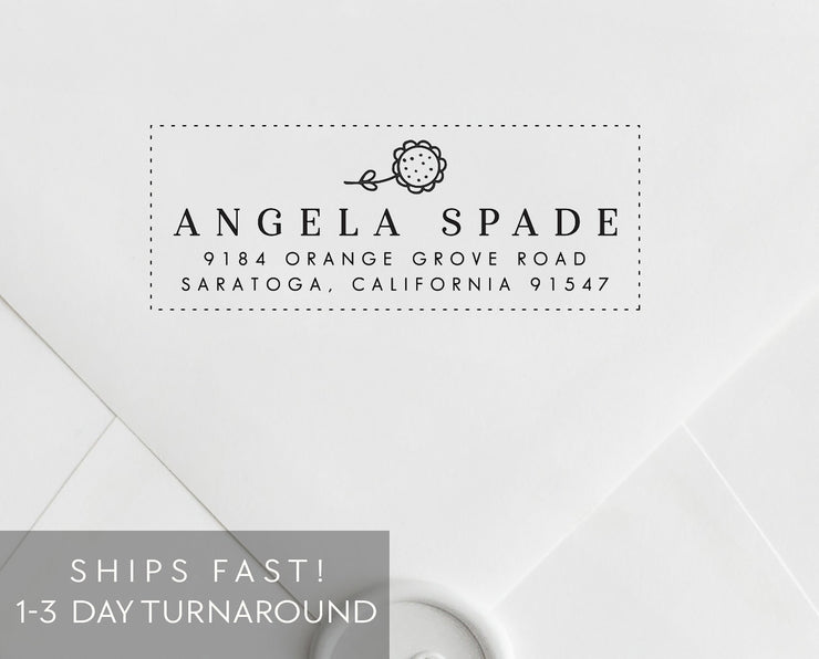 Return Address Stamp, Custom Rubber Stamp #025 by Starboard Press - Starboard Press
