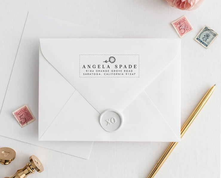 Return Address Stamp, Custom Rubber Stamp #025 by Starboard Press - Starboard Press