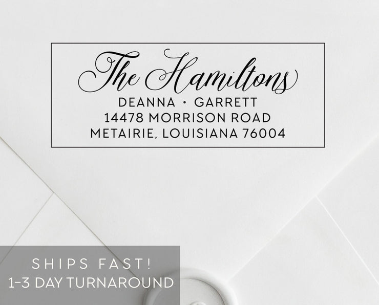 Return Address Stamp, Custom Rubber Stamp #028 by Starboard Press - Starboard Press