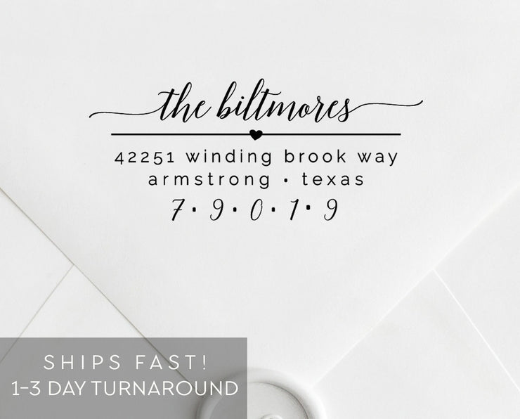 Return Address Stamp, Custom Rubber Stamp #033 by Starboard Press - Starboard Press