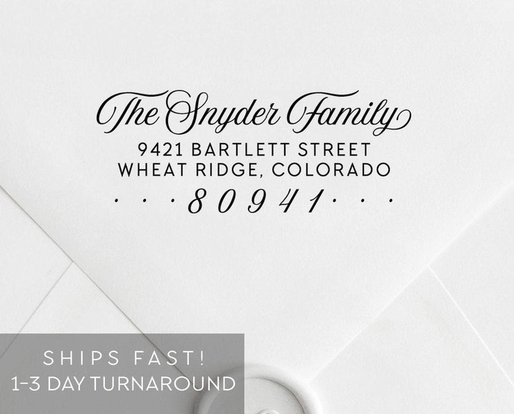 Return Address Stamp, Custom Rubber Stamp #035 by Starboard Press - Starboard Press