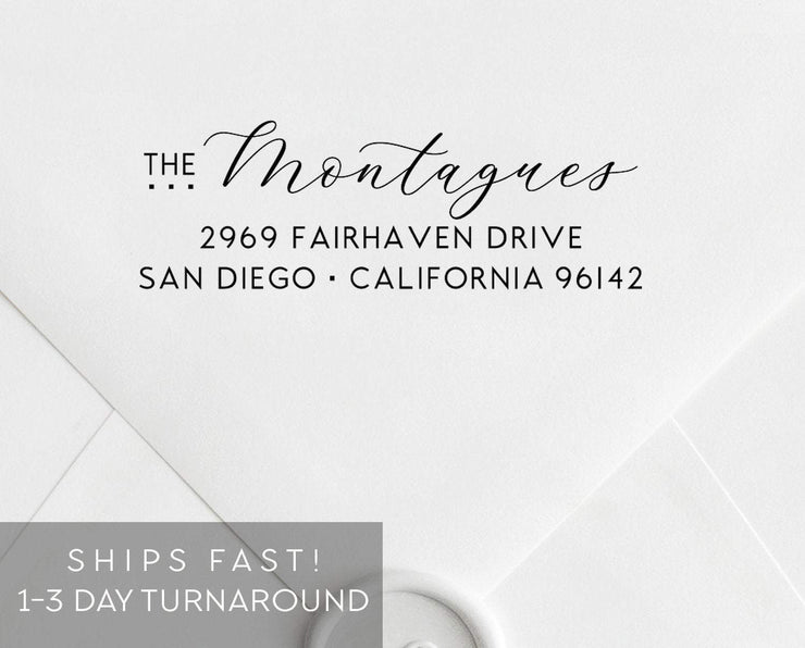 Return Address Stamp, Custom Rubber Stamp #036 by Starboard Press - Starboard Press