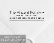 Return Address Stamp, Custom Rubber Stamp #039 by Starboard Press - Starboard Press