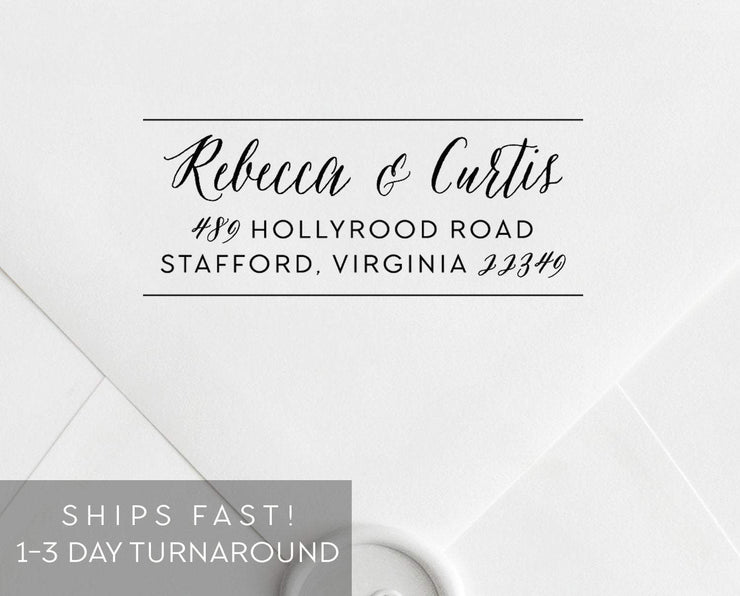 Return Address Stamp, Custom Rubber Stamp #041 by Starboard Press - Starboard Press