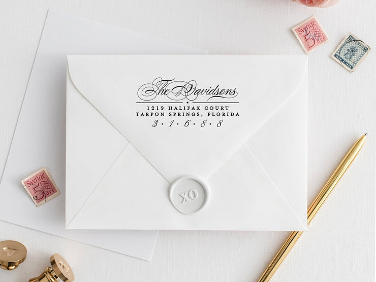 Return Address Stamp, Custom Rubber Stamp #042 by Starboard Press - Starboard Press