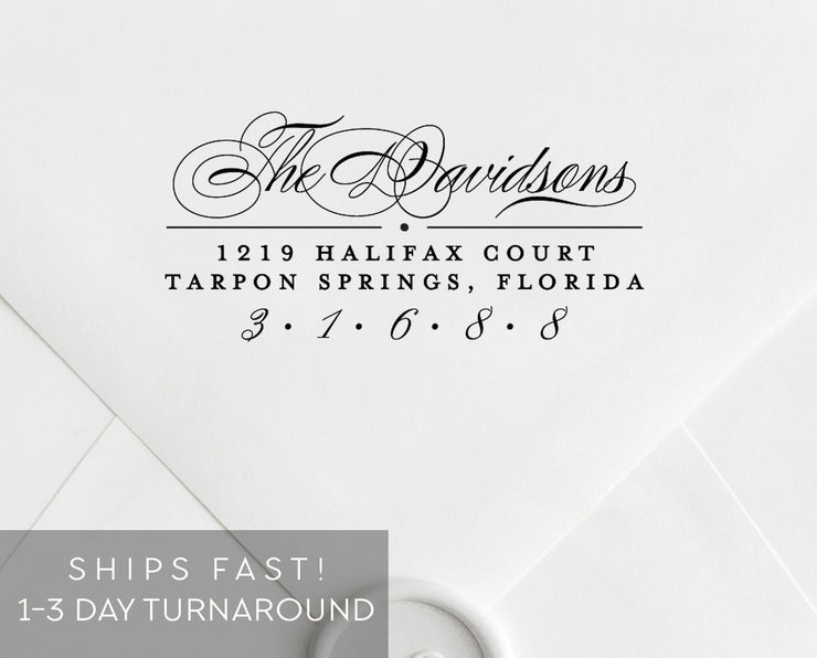 Return Address Stamp, Custom Rubber Stamp #042 by Starboard Press - Starboard Press