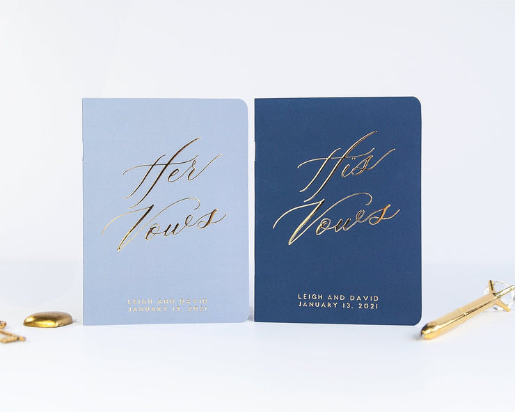 Wedding Vow Books, Custom Vow Booklets #002 by Starboard Press