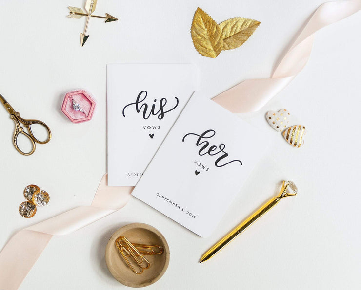 Wedding Vow Books, Custom Vow Booklets #003 by Starboard Press