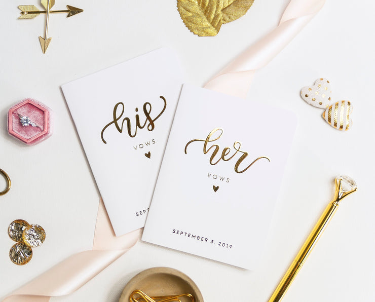 Wedding Vow Books, Custom Vow Booklets #010 by Starboard Press